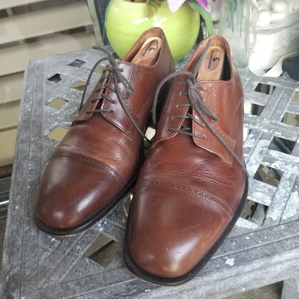 Bostonian Mahogany Toscana cap 9W Oxford brown